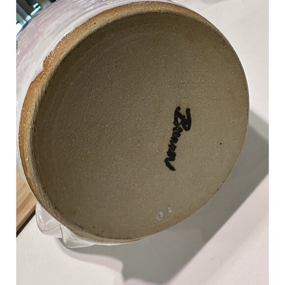 Vintage Art Pottery 80s style Pitcher Flower Vase signed Brenner ? Brennon ? - Picture 6 of 7